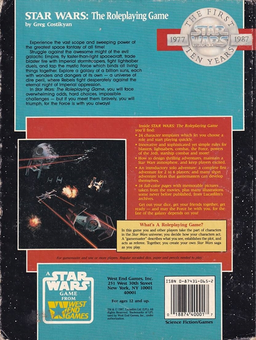 Star wars D6 - Star Wars - The Roleplaying Game (B-Grade) (Used)